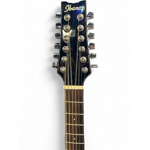 Used Ibanez AAD1012E Black 12 String Acoustic Electric Guitar