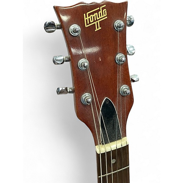 Vintage 1980s Hondo Hondo II Pro series Natural Solid Body Electric Guitar