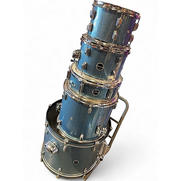 Used PDP by DW 5 Piece ENCORE Ice Blue Metallic Drum Kit