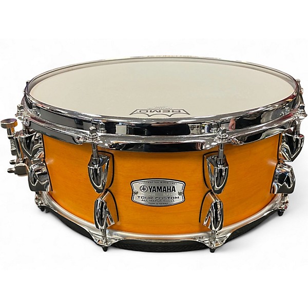 Used Yamaha 5.5X14 TOUR CUSTOM MAPLE Caramel Burst Drum