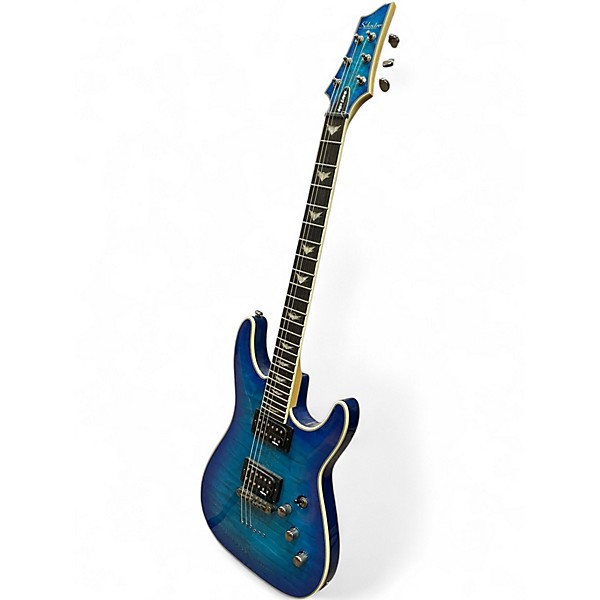 Used Schecter Guitar Research Omen Extreme 6 Ocean Blue Solid Body Electric Guitar