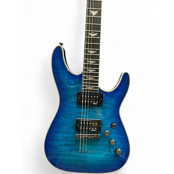 Used Schecter Guitar Research Omen Extreme 6 Ocean Blue Solid Body Electric Guitar