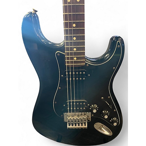 Used 2012 Fender Blacktop Stratocaster with Floyd Rose Black Solid Body Electric Guitar