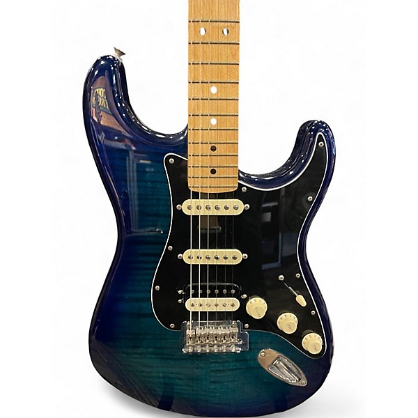 Used Fender Player Stratocaster HSS Plus Top Blue Burst Solid Body Electric Guitar
