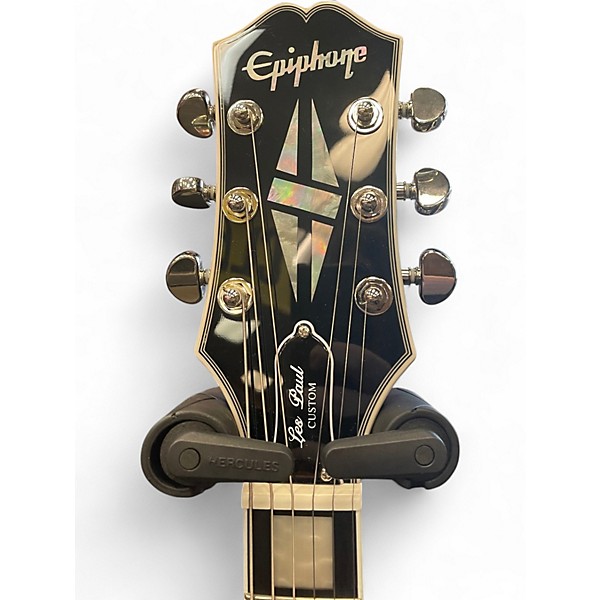 Used Epiphone Les Paul Custom Silverburst Solid Body Electric Guitar