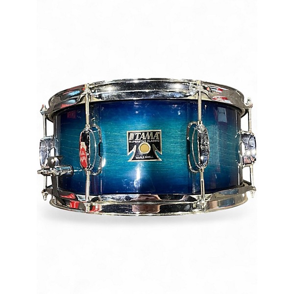 Used TAMA 14X6.5 Superstar Classic Snare Maple Shell Blue Burst Drum