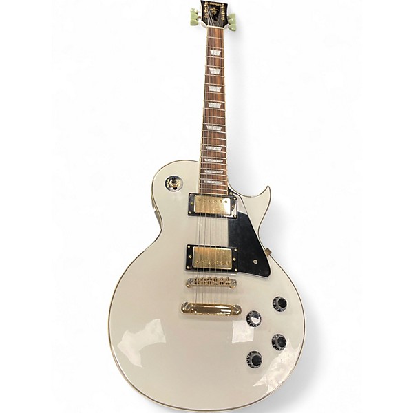 Used Vintage V100AW Arctic White Solid Body Electric Guitar