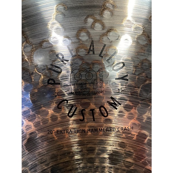 Used MEINL 20in Pure Alloy Custom Extra Thin Hammered Crash Cymbal