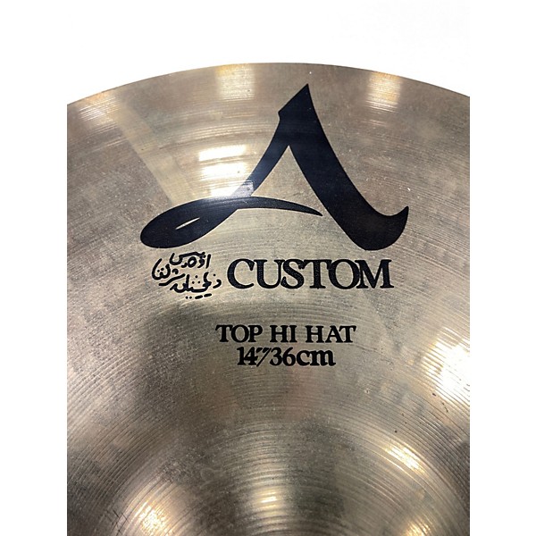 Used Zildjian 14in A Custom Hihat Pair Cymbal