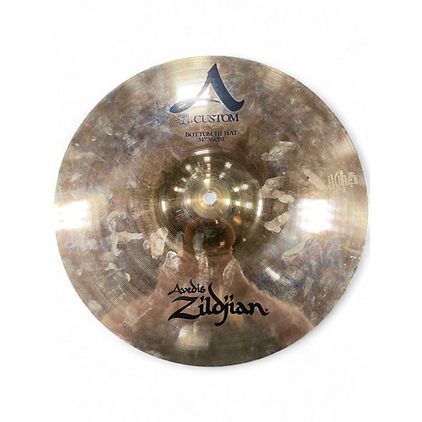 Used Zildjian 14in A Custom Hihat Pair Cymbal