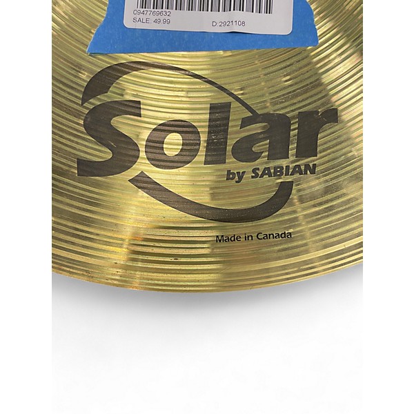 Used Solar by Sabian 18in Crash/Ride Cymbal
