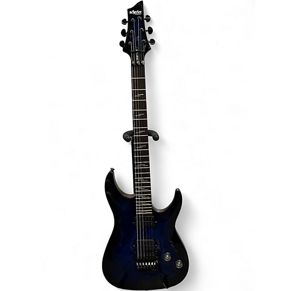 Used Schecter Guitar Research OMEN ELITE FR Blue Burst Solid Body Electric Guitar