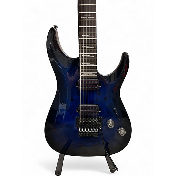 Used Schecter Guitar Research OMEN ELITE FR Blue Burst Solid Body Electric Guitar
