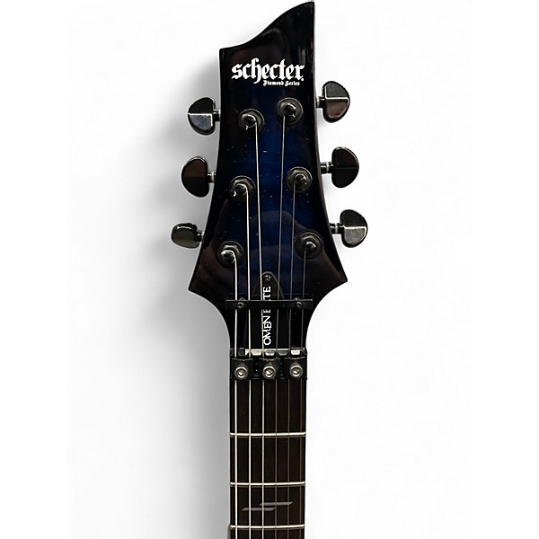 Used Schecter Guitar Research OMEN ELITE FR Blue Burst Solid Body Electric Guitar