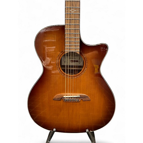 Used Alvarez AGE95CESHB Tobacco Burst Acoustic Electric Guitar