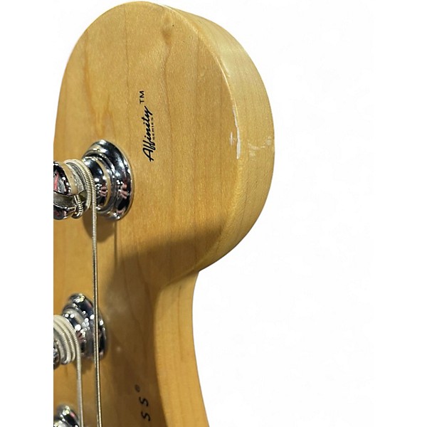 Used 2007 Squier Affinity Precision Bass Black Electric Bass Guitar