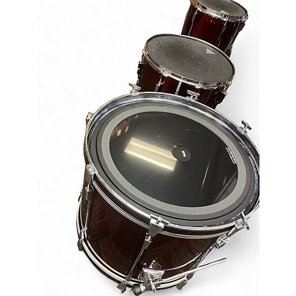 Used 1993 TAMA 4 Piece ROCKSTAR DX Burgundy Drum Kit