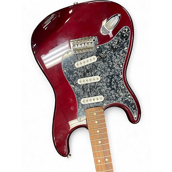 Used Fender Standard Stratocaster LH Midnight Wine Solid Body Electric Guitar