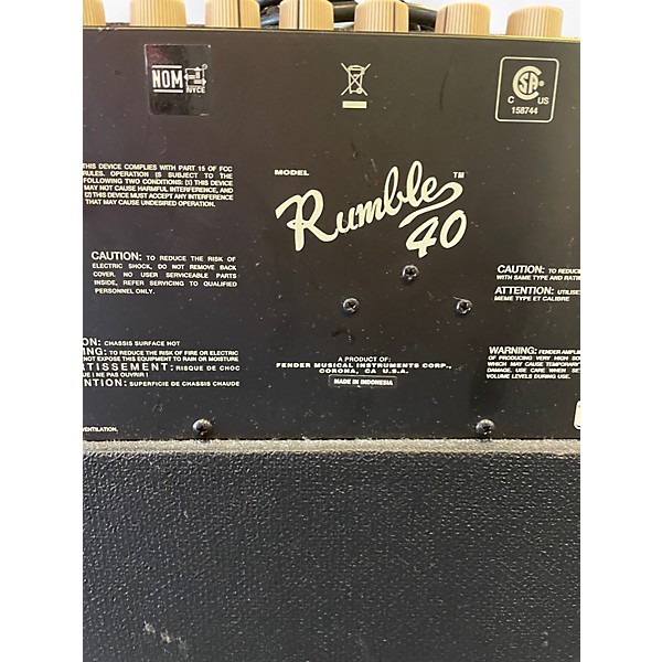 Used Fender Rumble V3 40W 1x10 Bass Combo Amp