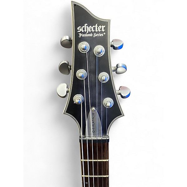 Used Schecter Guitar Research C1 Platinum Trans Black Solid Body Electric Guitar