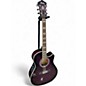 Used Ibanez AEF30ETVS Trans Purple Acoustic Electric Guitar thumbnail
