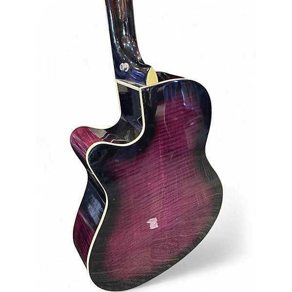 Used Ibanez AEF30ETVS Trans Purple Acoustic Electric Guitar