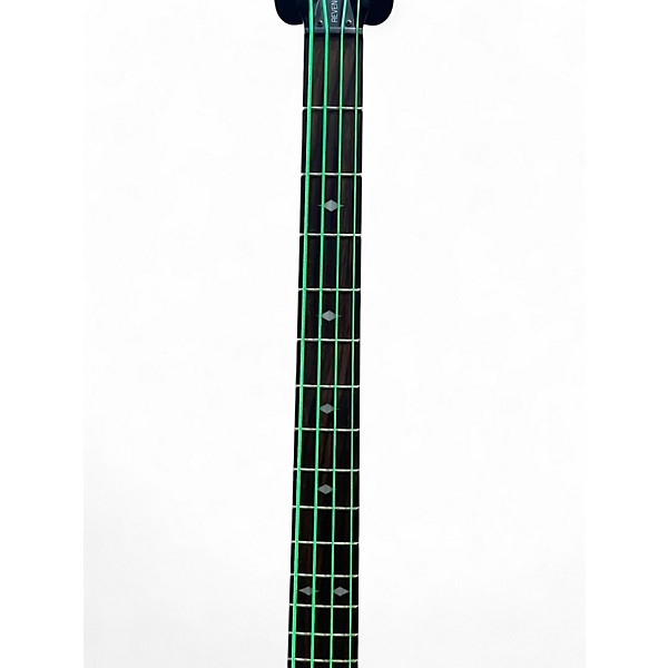 Used B.C. Rich RWBO Revenge Warlock Black and White Electric Bass Guitar