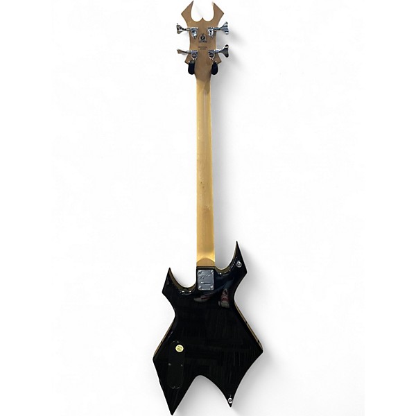 Used B.C. Rich RWBO Revenge Warlock Black and White Electric Bass Guitar