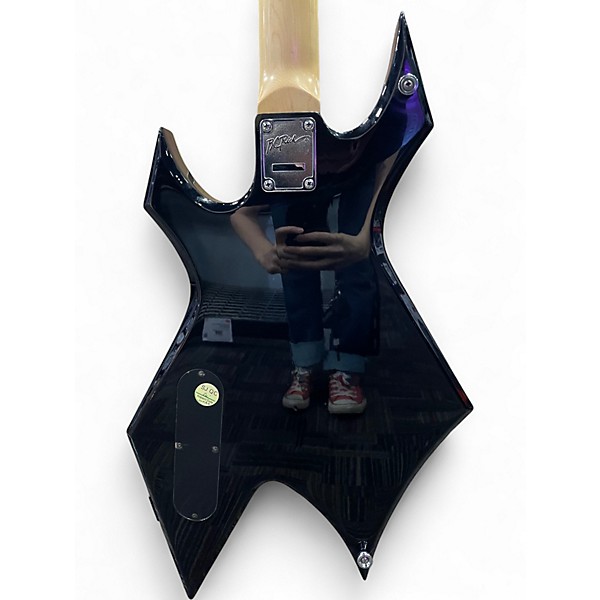Used B.C. Rich RWBO Revenge Warlock Black and White Electric Bass Guitar