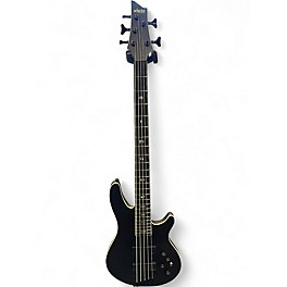 Used Schecter Guitar Research SLS Elite-5 Evil Twin Satin Black Electric Bass Guitar