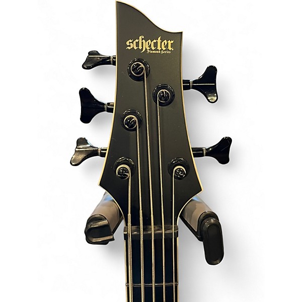 Used Schecter Guitar Research SLS Elite-5 Evil Twin Satin Black Electric Bass Guitar