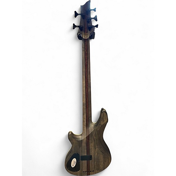 Used Schecter Guitar Research SLS Elite-5 Evil Twin Satin Black Electric Bass Guitar