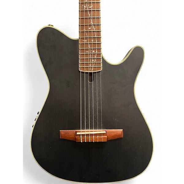 Used Ibanez TOD10NTKF Black Classical Acoustic Electric Guitar