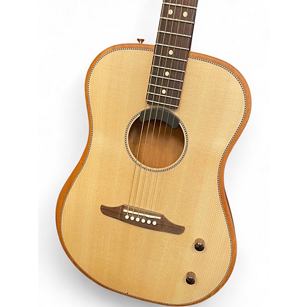 Used 2024 Fender Highway Dreadnought Natural Acoustic Electric Guitar