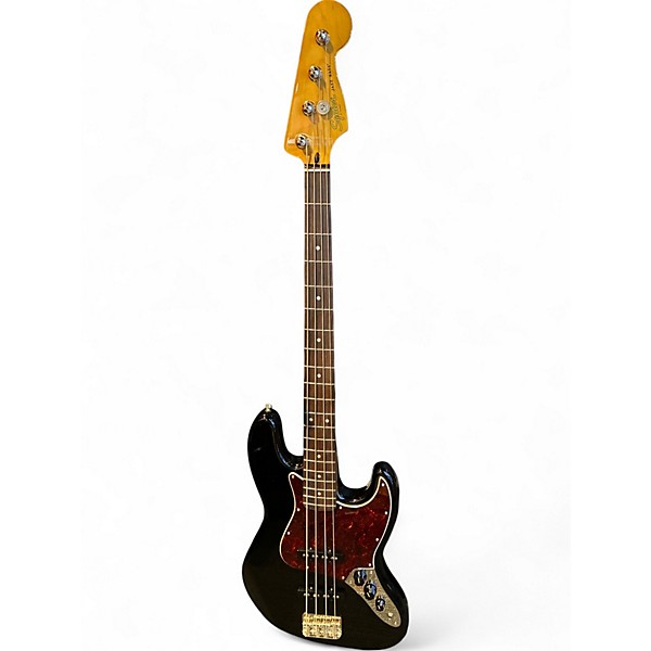Used Squier Standard Jazz Bass Black Electric Bass Guitar