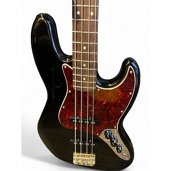Used Squier Standard Jazz Bass Black Electric Bass Guitar