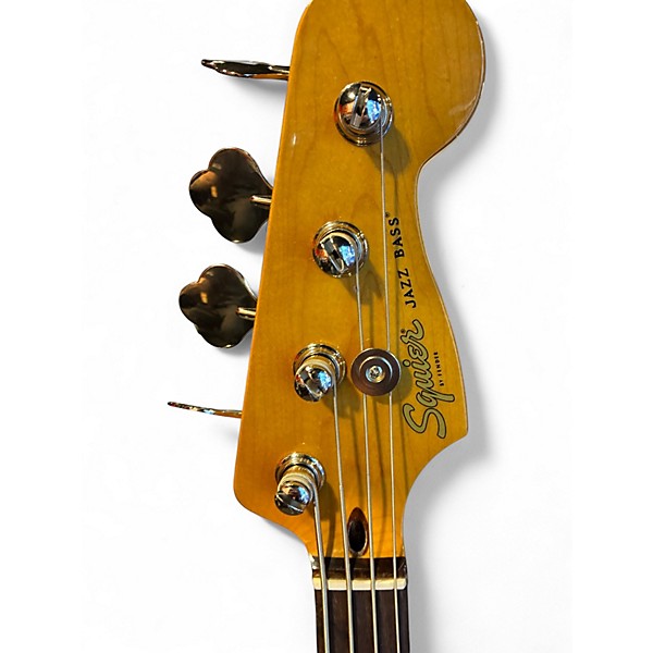 Used Squier Standard Jazz Bass Black Electric Bass Guitar