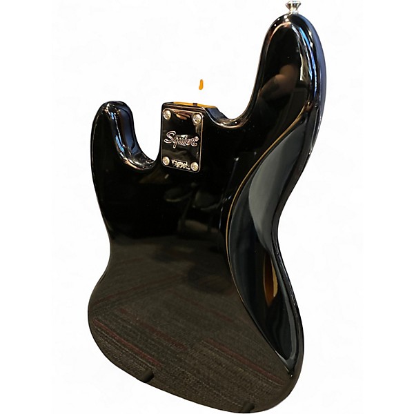 Used Squier Standard Jazz Bass Black Electric Bass Guitar