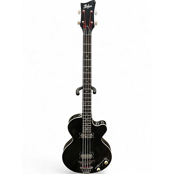 Used Hofner Ignition Series Vintage 4 String Black Electric Bass Guitar