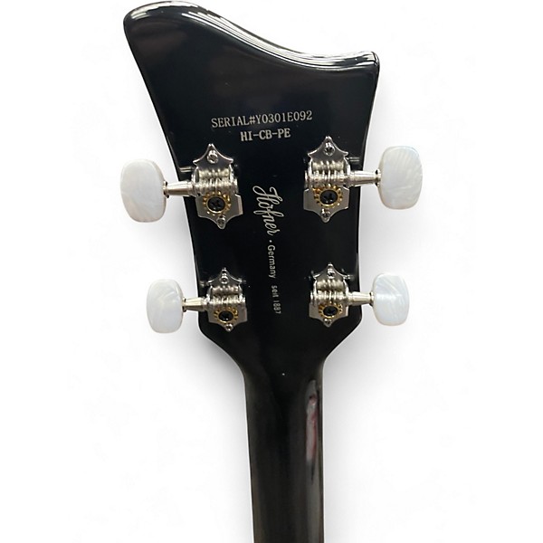 Used Hofner Ignition Series Vintage 4 String Black Electric Bass Guitar