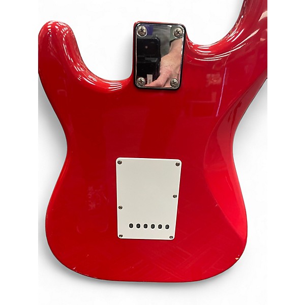 Vintage 1980s Squier Standard Stratocaster Fiesta Red Solid Body Electric Guitar