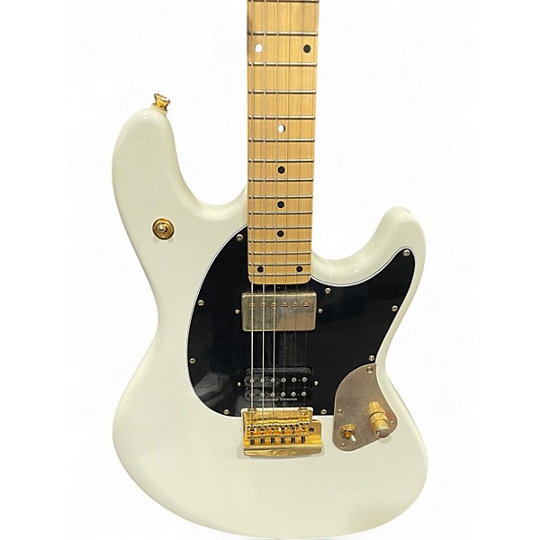 Used Sterling by Music Man JARED DINES ARIST SERIES STING RAY Olympic White Solid Body Electric Guitar