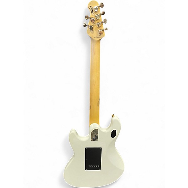 Used Sterling by Music Man JARED DINES ARIST SERIES STING RAY Olympic White Solid Body Electric Guitar