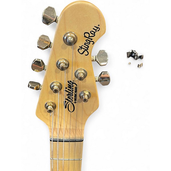 Used Sterling by Music Man JARED DINES ARIST SERIES STING RAY Olympic White Solid Body Electric Guitar