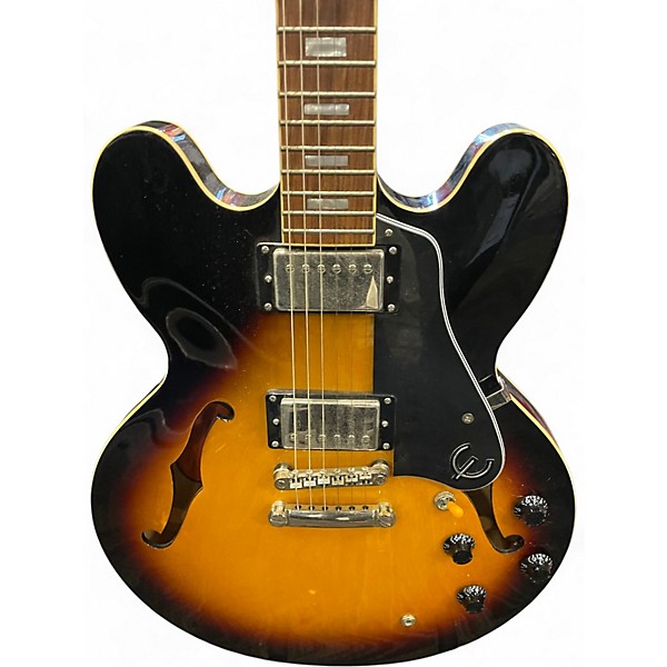 Used Epiphone ES335 Pro 2 Tone Sunburst Hollow Body Electric Guitar