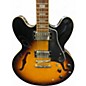 Used Epiphone ES335 Pro 2 Tone Sunburst Hollow Body Electric Guitar