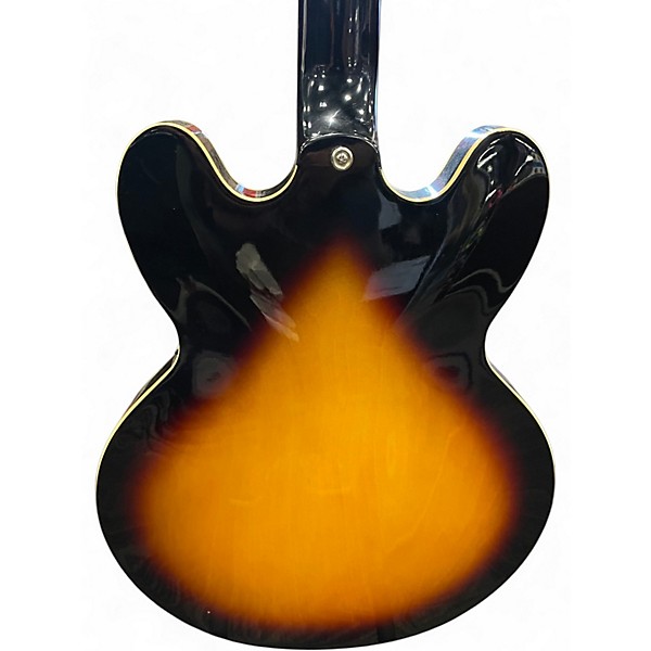 Used Epiphone ES335 Pro 2 Tone Sunburst Hollow Body Electric Guitar