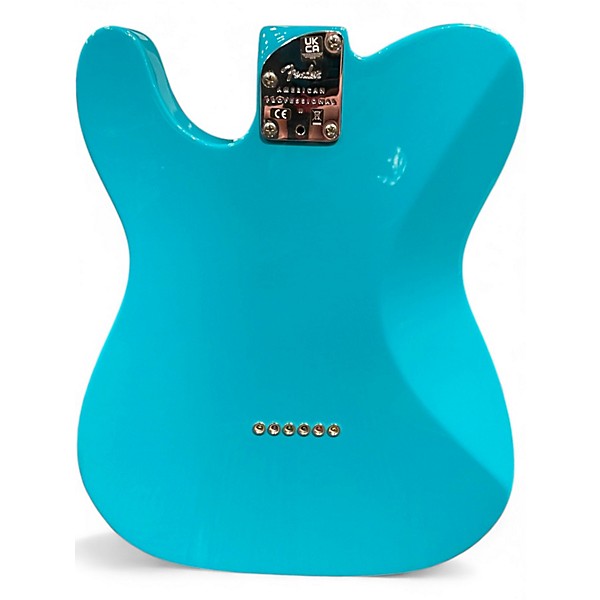 Used Fender American Professional II Telecaster Deluxe Blue Solid Body Electric Guitar