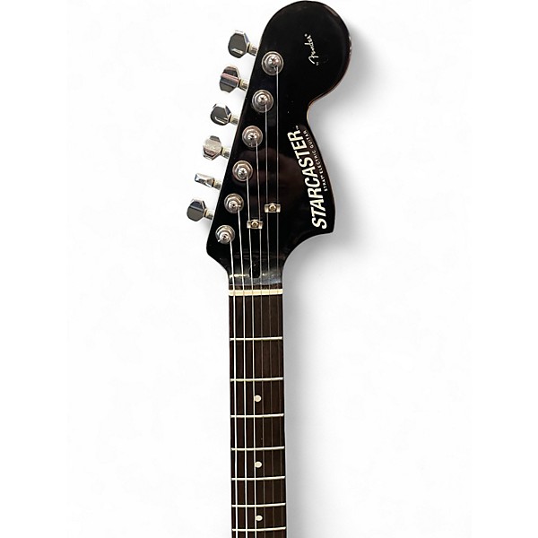 Used Starcaster by Fender Stratocaster Black Solid Body Electric Guitar
