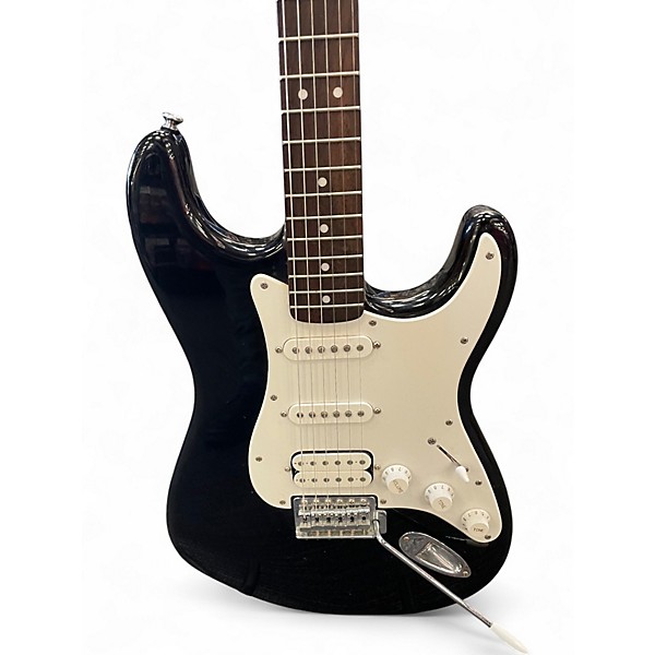 Used Starcaster by Fender Stratocaster Black Solid Body Electric Guitar